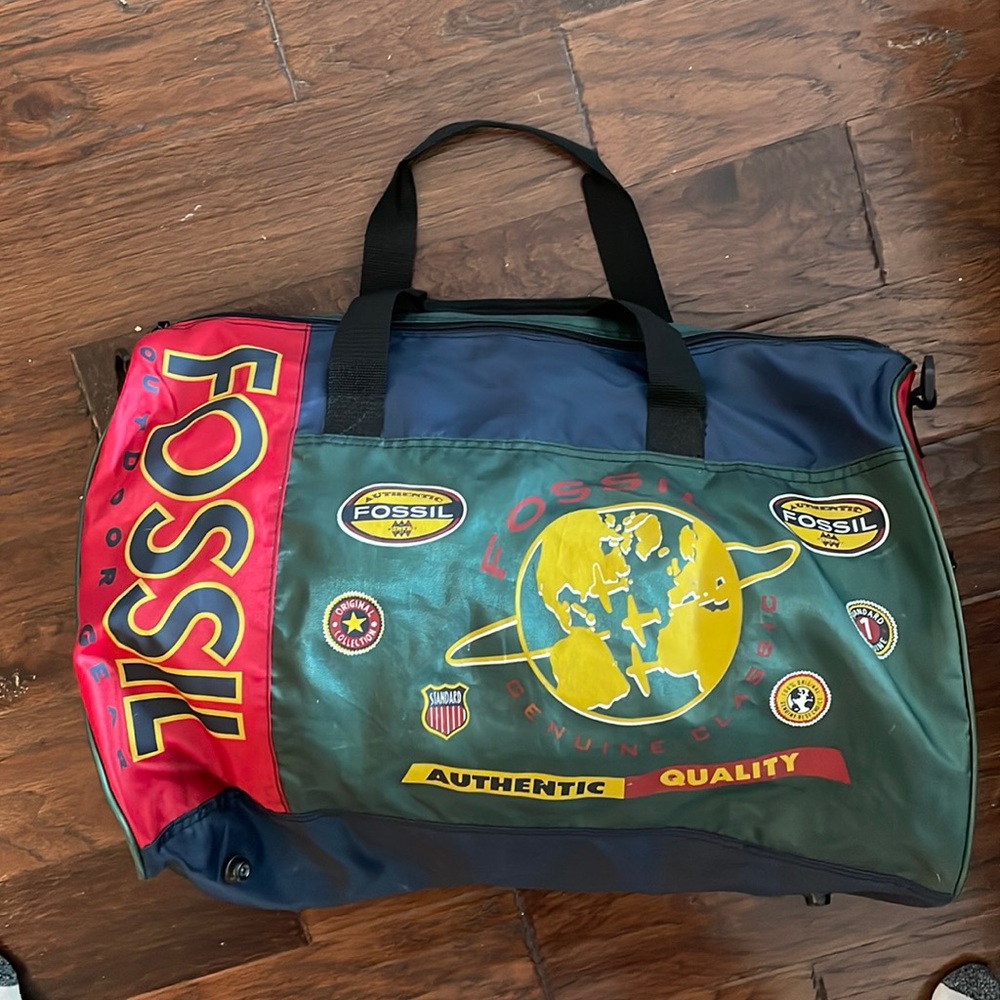 Vintage Fossil Duffel - 20oz Yeti not included just in picture to show sizing